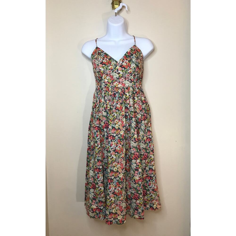 J. Crew Libery Fabric Floral Sundress 00 Cotton